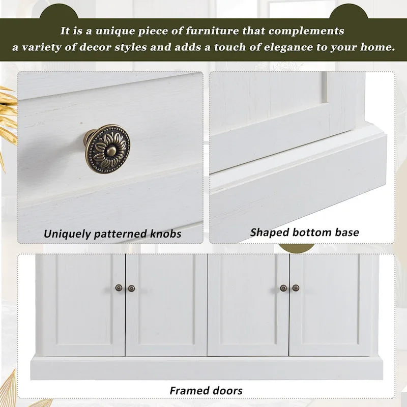 Credenza da Cucina con 2 Cassetti e 4 Ante