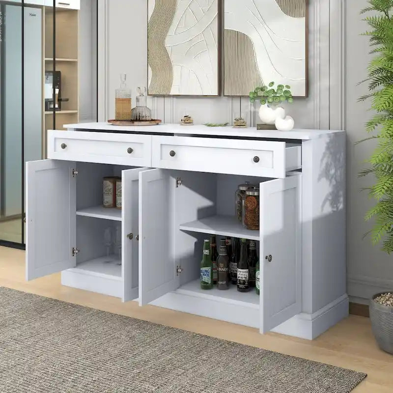 Credenza da Cucina con 2 Cassetti e 4 Ante