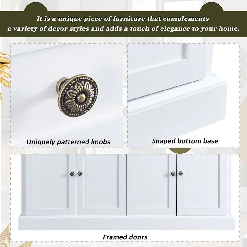 Credenza da Cucina con 2 Cassetti e 4 Ante