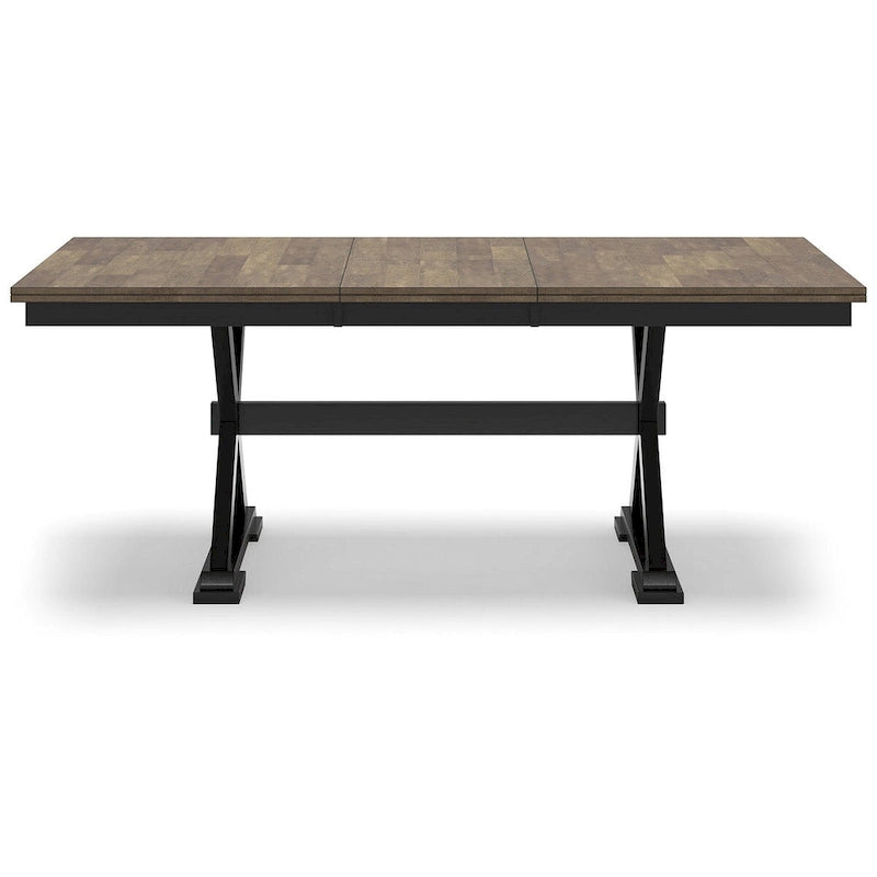 Signature Design by Ashley Wildenauer Brown/Black Dining Extension Table - 40 W x 78 D x 30.13 H