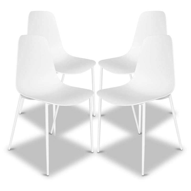 Sedie da pranzo moderne Poly & Bark Isla (set da 4) - Per interni o esterni
