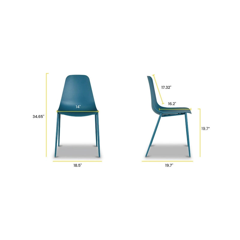 Sedie da pranzo moderne Poly & Bark Isla (set da 4) - Per interni o esterni