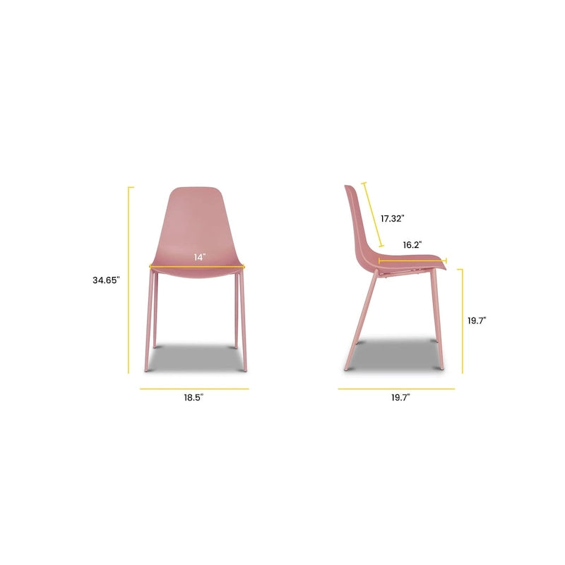Sedie da pranzo moderne Poly & Bark Isla (set da 4) - Per interni o esterni