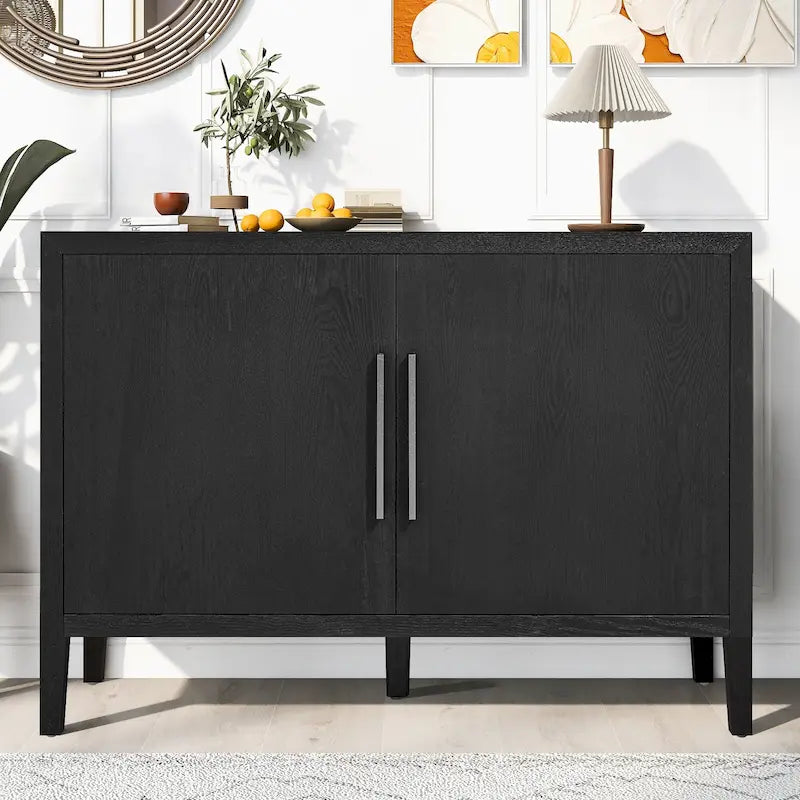 47 Credenza/Mobile da Cucina con Dettagli in Legno Stile Vintage