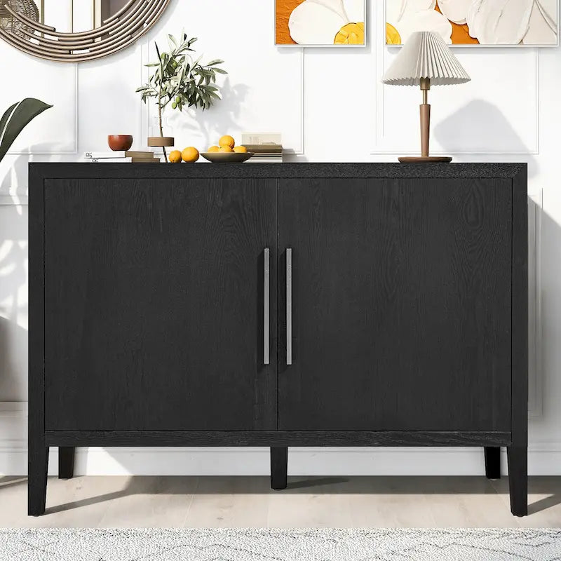 47 Credenza/Mobile da Cucina con Dettagli in Legno Stile Vintage