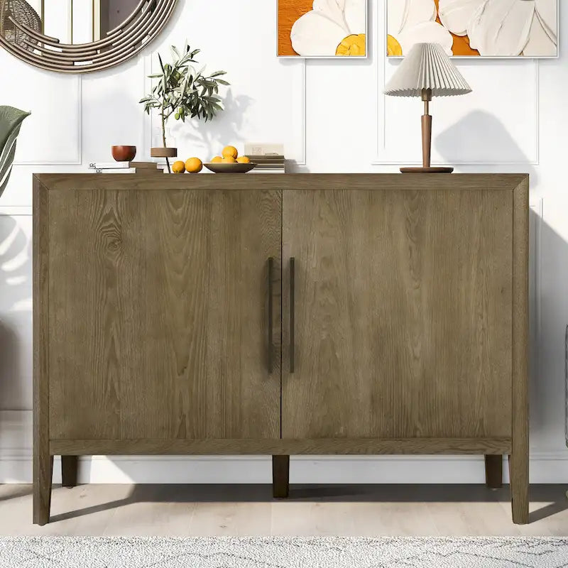 47 Credenza/Mobile da Cucina con Dettagli in Legno Stile Vintage