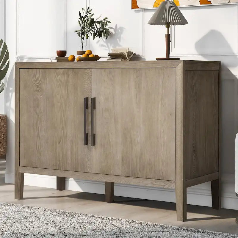 47 Credenza/Mobile da Cucina con Dettagli in Legno Stile Vintage
