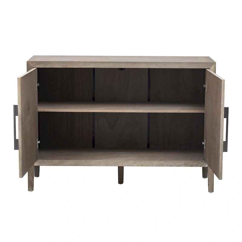 47 Credenza/Mobile da Cucina con Dettagli in Legno Stile Vintage