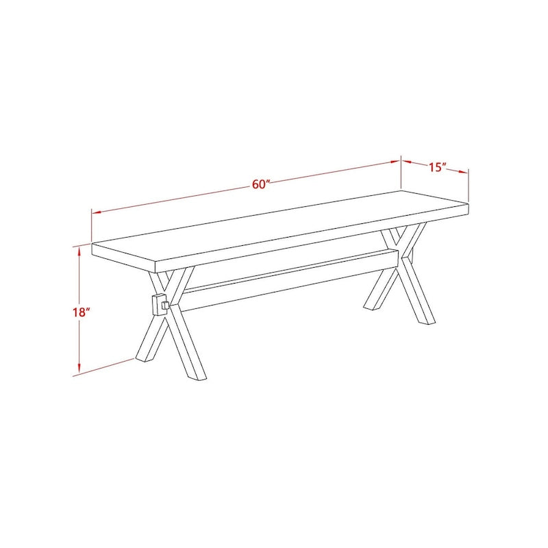 Set da pranzo East West Furniture - un tavolo da pranzo e sedie da cucina impilabili - nero spazzolato a filo (pezzi e opzioni seduta)