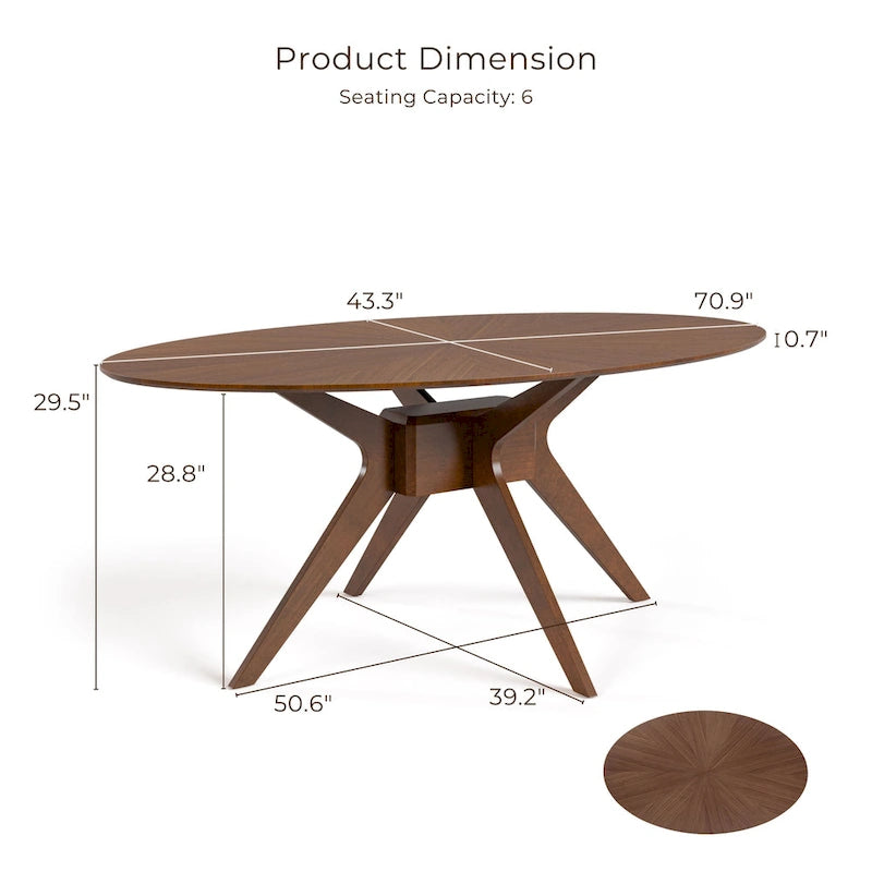 Set da pranzo di 5 pezzi in legno stile moderno Mid-century Shaw di Furniture of America