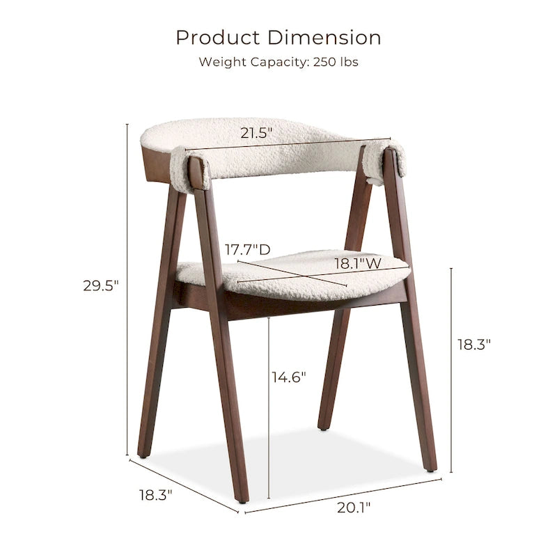Set da pranzo di 5 pezzi in legno stile moderno Mid-century Shaw di Furniture of America