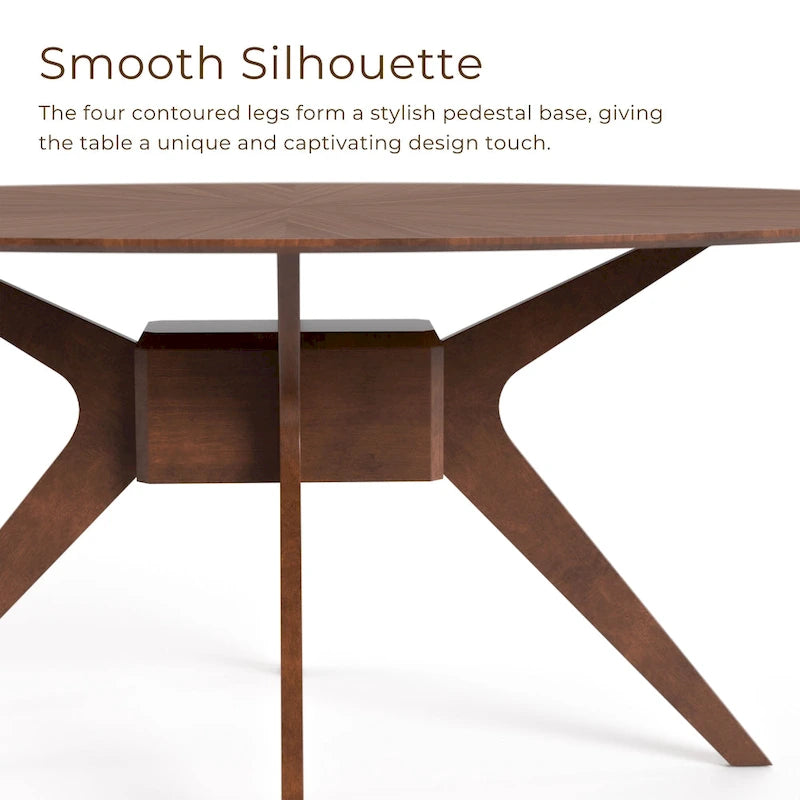 Set da pranzo di 5 pezzi in legno stile moderno Mid-century Shaw di Furniture of America