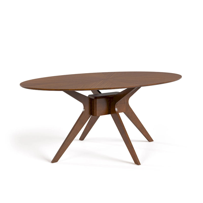 Set da pranzo di 5 pezzi in legno stile moderno Mid-century Shaw di Furniture of America