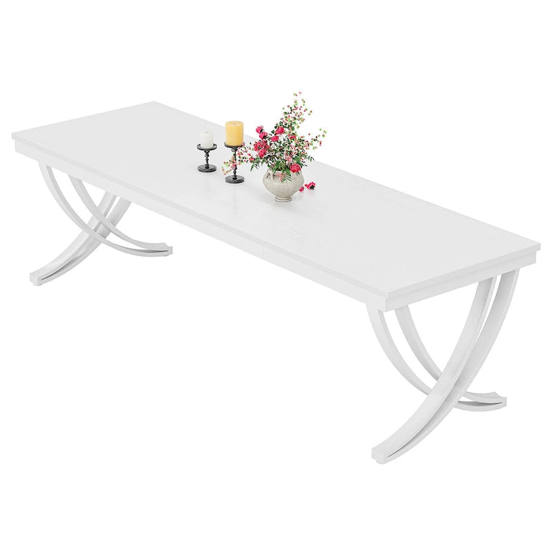 Tavolo da pranzo rettangolare extra lungo 198 cm per 6-8 persone
