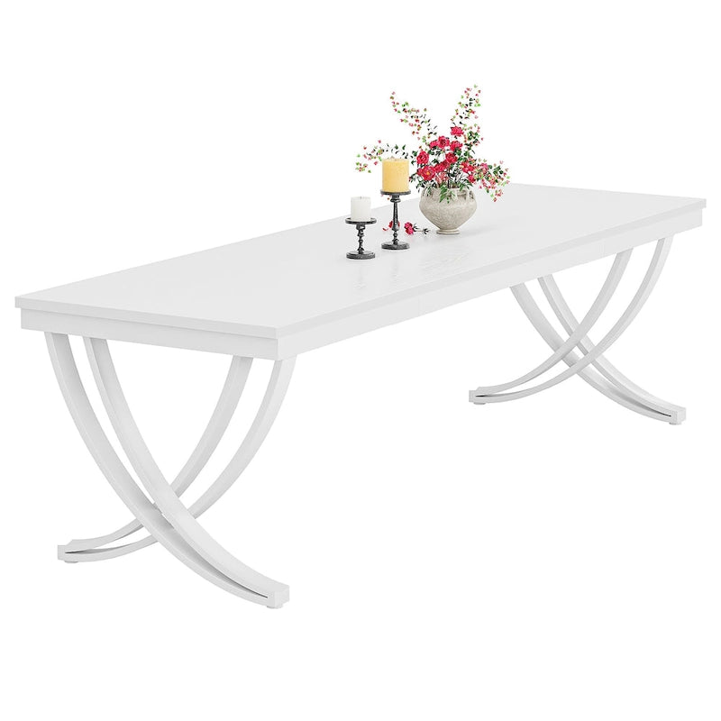 Tavolo da pranzo rettangolare extra lungo 198 cm per 6-8 persone
