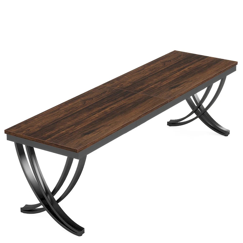 Tavolo da pranzo rettangolare extra lungo 198 cm per 6-8 persone