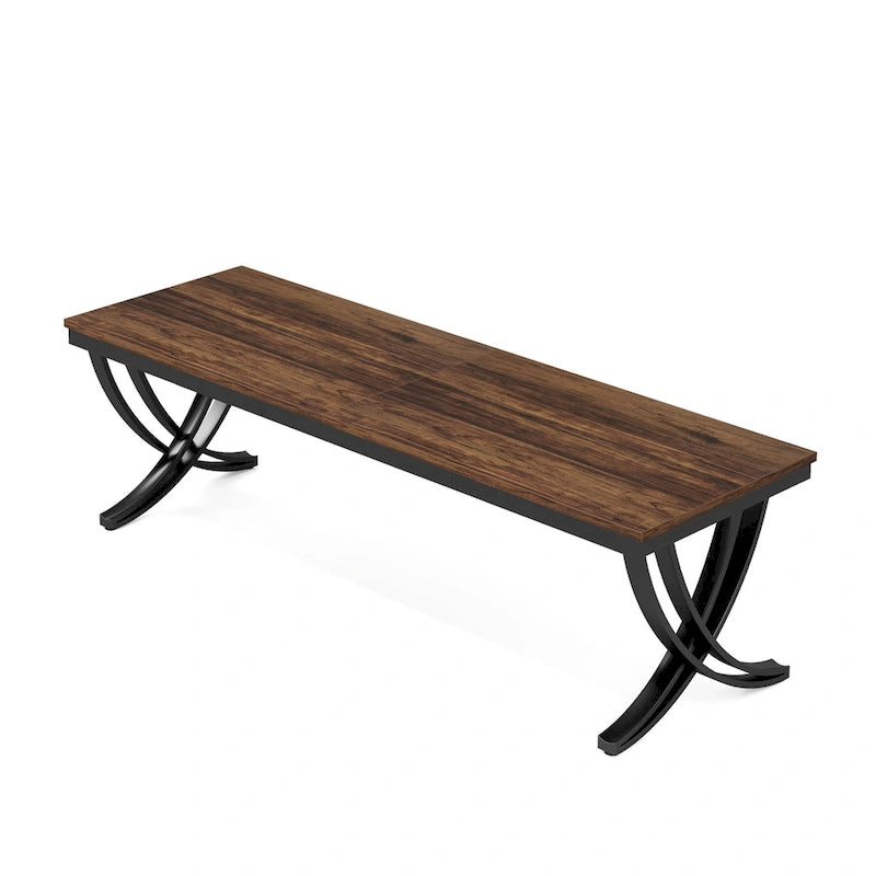 Tavolo da pranzo rettangolare extra lungo 198 cm per 6-8 persone