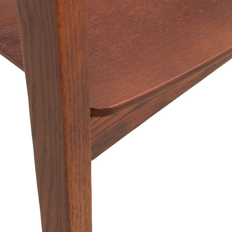 Rivo Modern Accent Dining Chairs with Arms in Oak Wood for Dining Room, Living Room and Kitchen