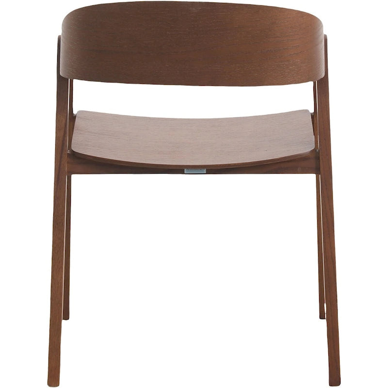 Rivo Modern Accent Dining Chairs with Arms in Oak Wood for Dining Room, Living Room and Kitchen