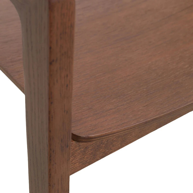 Rivo Modern Accent Dining Chairs with Arms in Oak Wood for Dining Room, Living Room and Kitchen