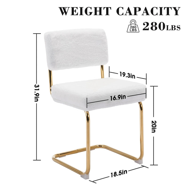 Sedie da pranzo in velluto a coste Mid Century con base in metallo dorato, set da 4