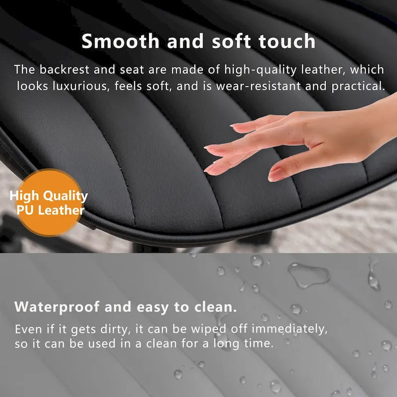 Ergonomic Office Chair Swivel Armless Desk Chair with Wheels