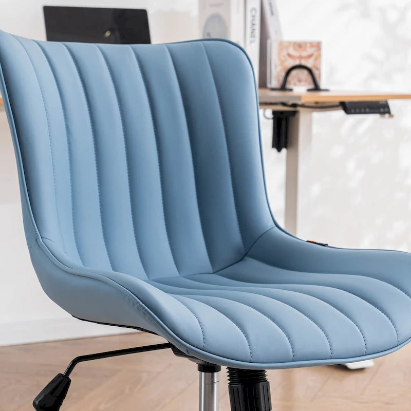 Ergonomic Office Chair Swivel Armless Desk Chair with Wheels