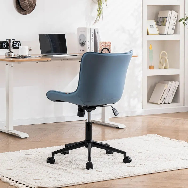 Ergonomic Office Chair Swivel Armless Desk Chair with Wheels