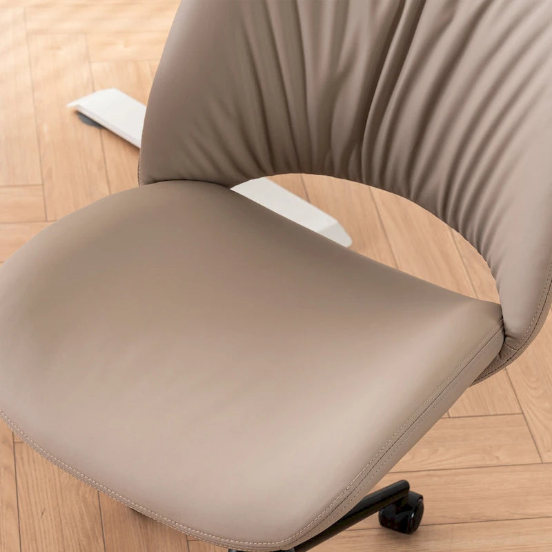 Sedia da ufficio ergonomica girevole senza braccioli con ruote