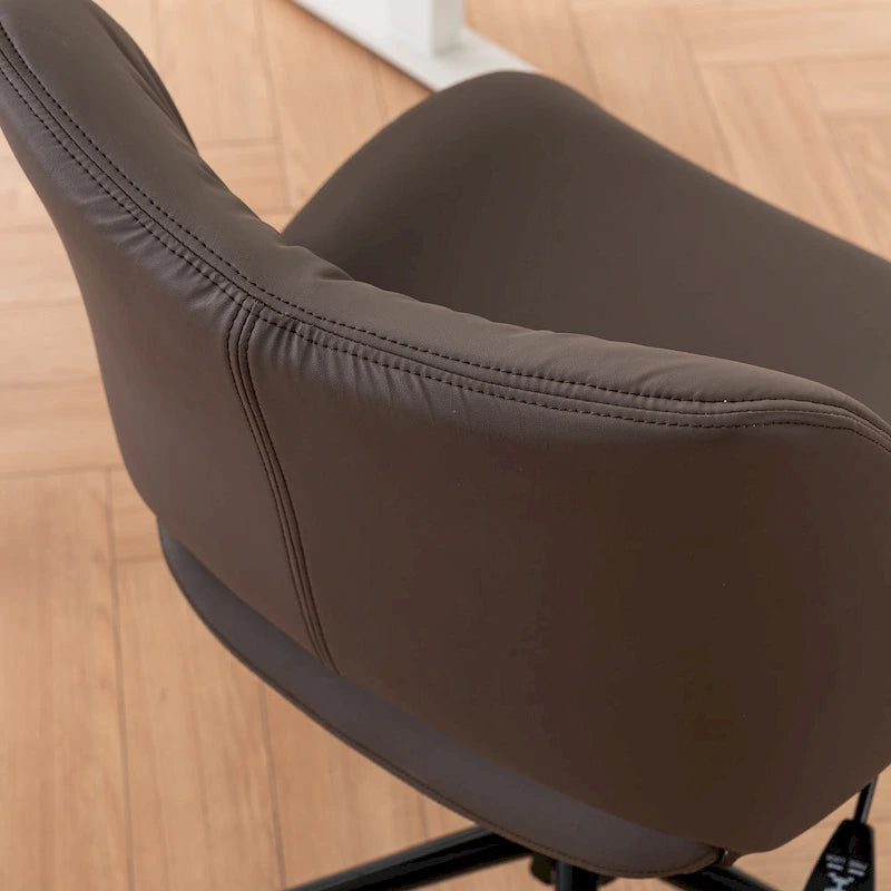 Sedia da ufficio ergonomica girevole senza braccioli con ruote