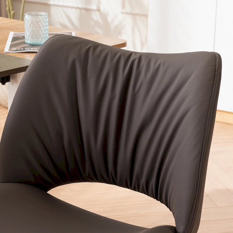 Sedia da ufficio ergonomica girevole senza braccioli con ruote