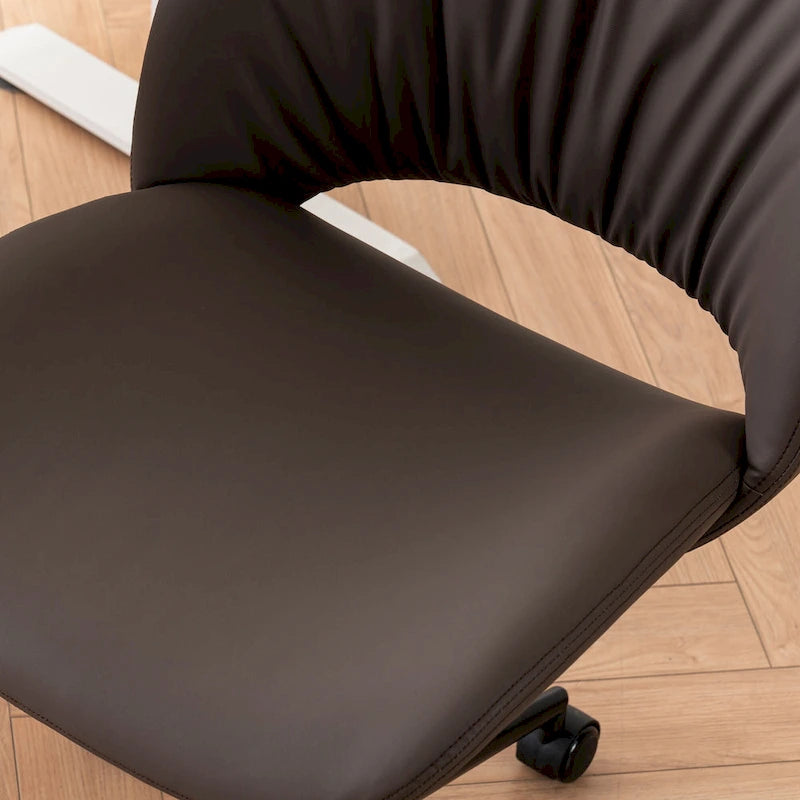 Sedia da ufficio ergonomica girevole senza braccioli con ruote