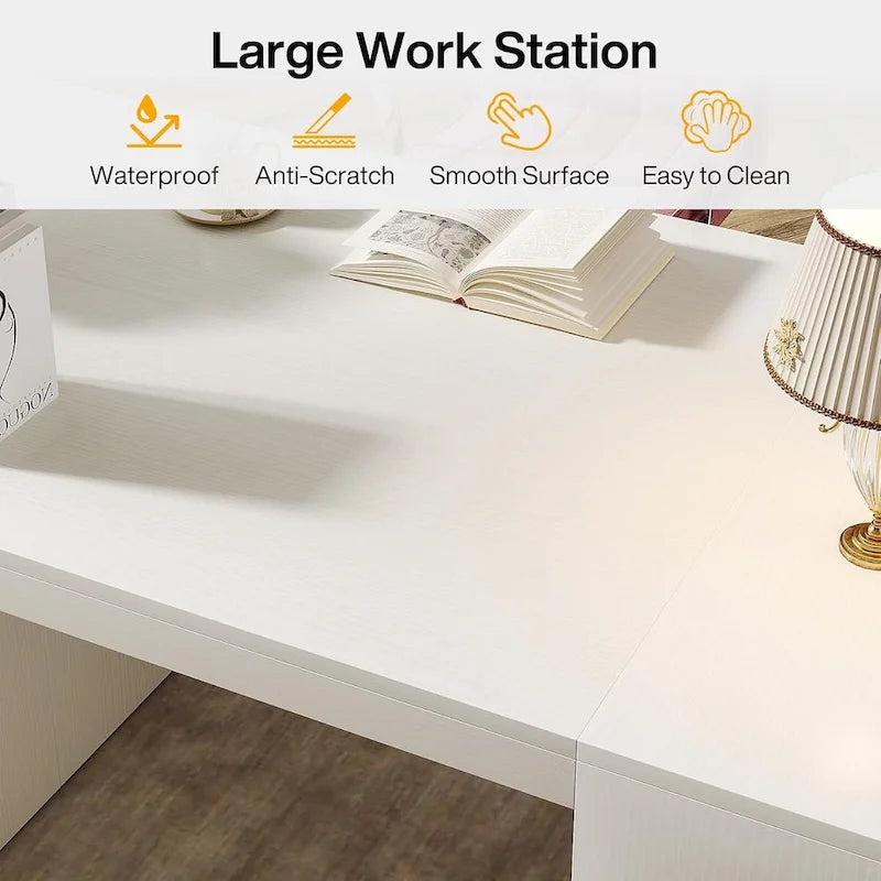 62 Executive Desk, Wood Computer Desk, Office Desk for Home Office