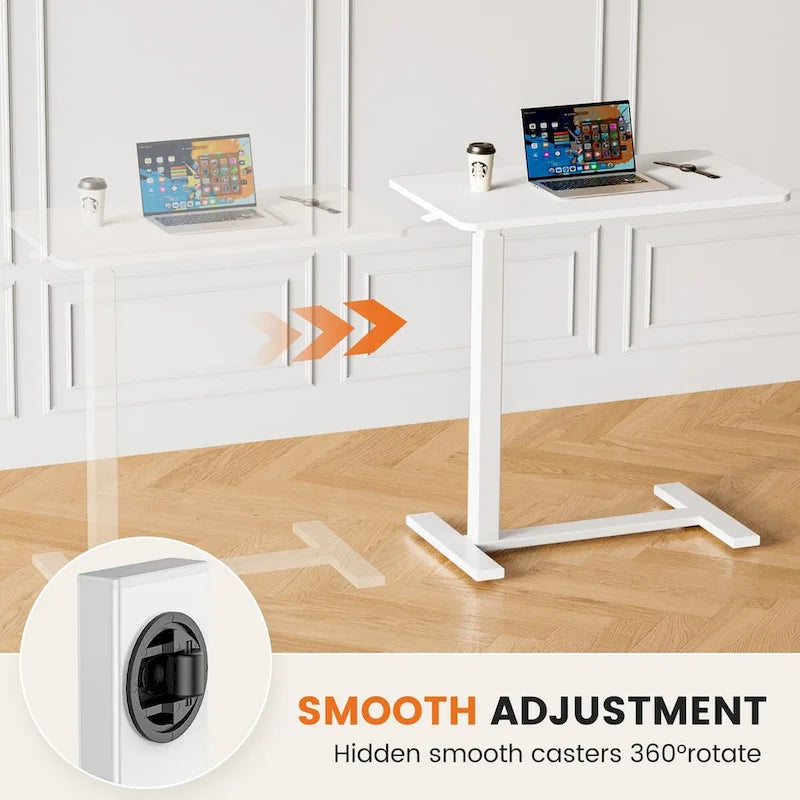 Adjustable mobile bed desk, computer desk, mobile standing desk