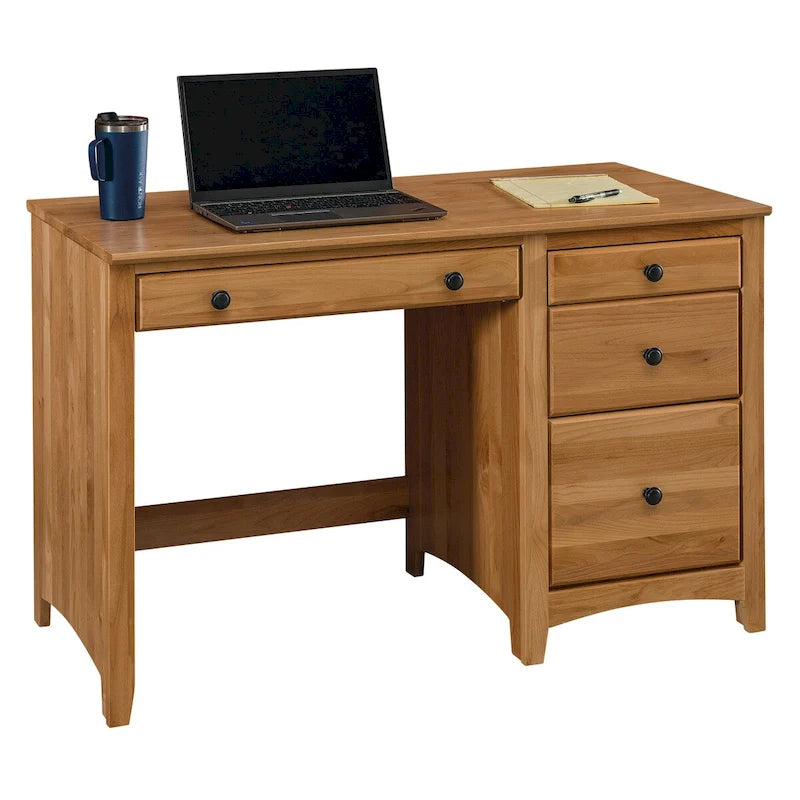 Scrivania Arch+Haven in legno massello con 4 cassetti