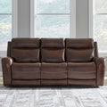 Divano reclinabile biposto in pelle Blair - Cognac
