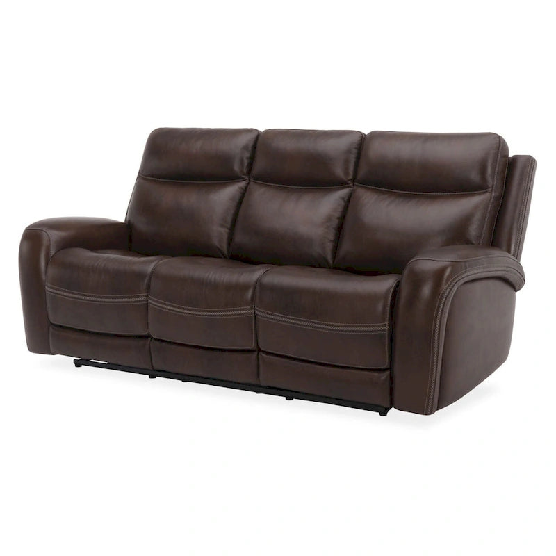 Divano reclinabile biposto in pelle Blair - Cognac