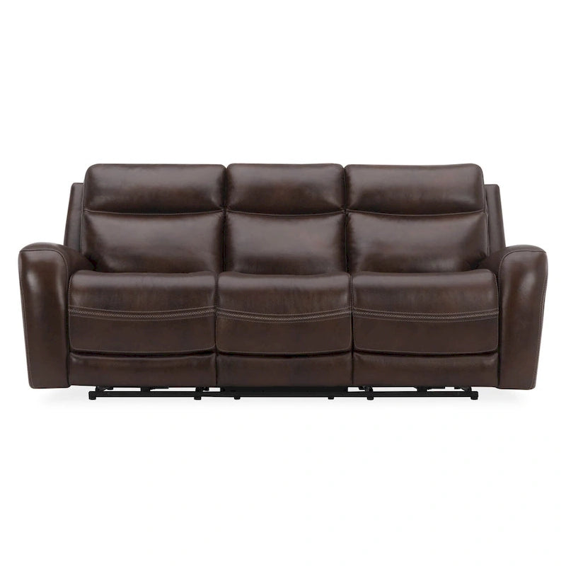 Divano reclinabile biposto in pelle Blair - Cognac