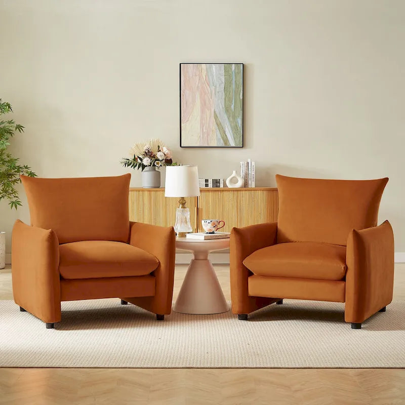 Lilian Poltrona moderna 33inW Sedia d'accento Divano poltrona lounge (set da 2)