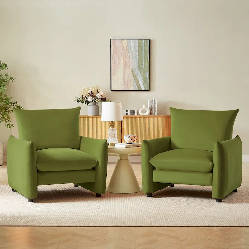 Lilian Poltrona moderna 33inW Sedia d'accento Divano poltrona lounge (set da 2)