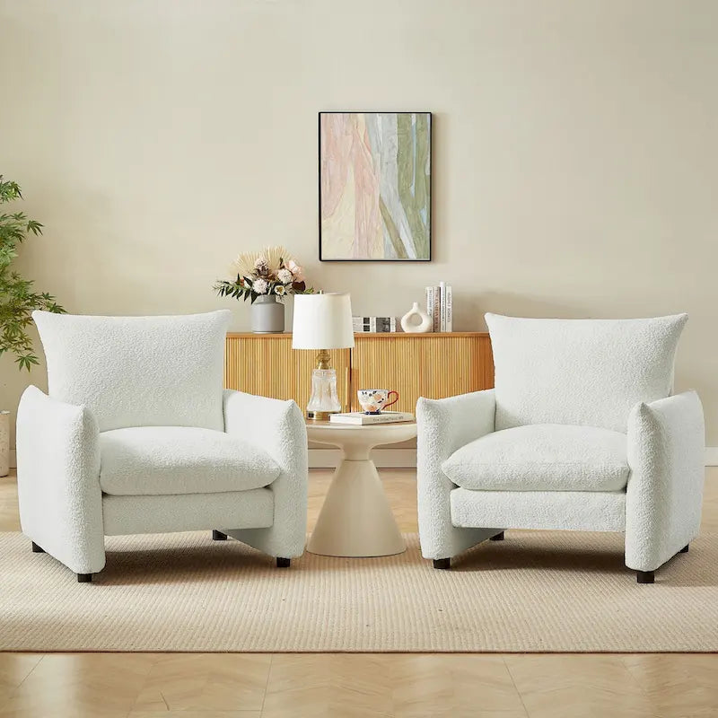 Lilian Poltrona moderna 33inW Sedia d'accento Divano poltrona lounge (set da 2)
