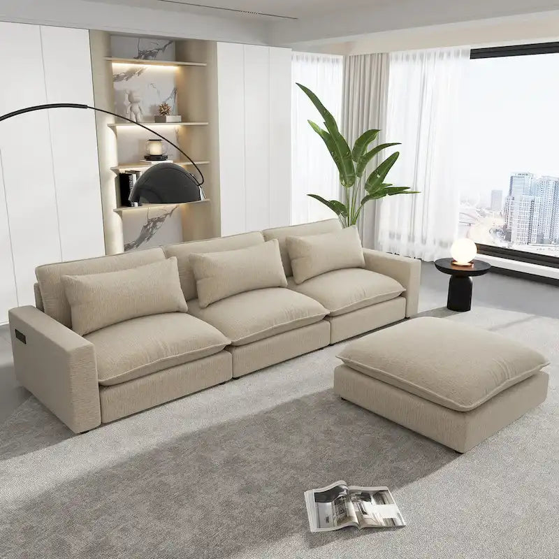 Divano componibile Cloud Sofa Divano rivestito in ciniglia