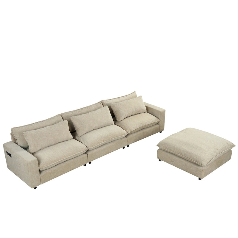 Divano componibile Cloud Sofa Divano rivestito in ciniglia