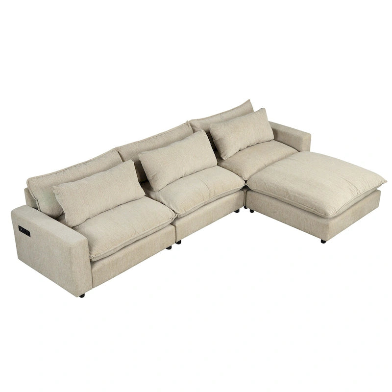 Divano componibile Cloud Sofa Divano rivestito in ciniglia