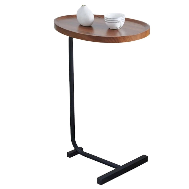 Tavolino laterale a C composto da 2 pezzi, tavolino da caffè, tavolino da divano piccolo