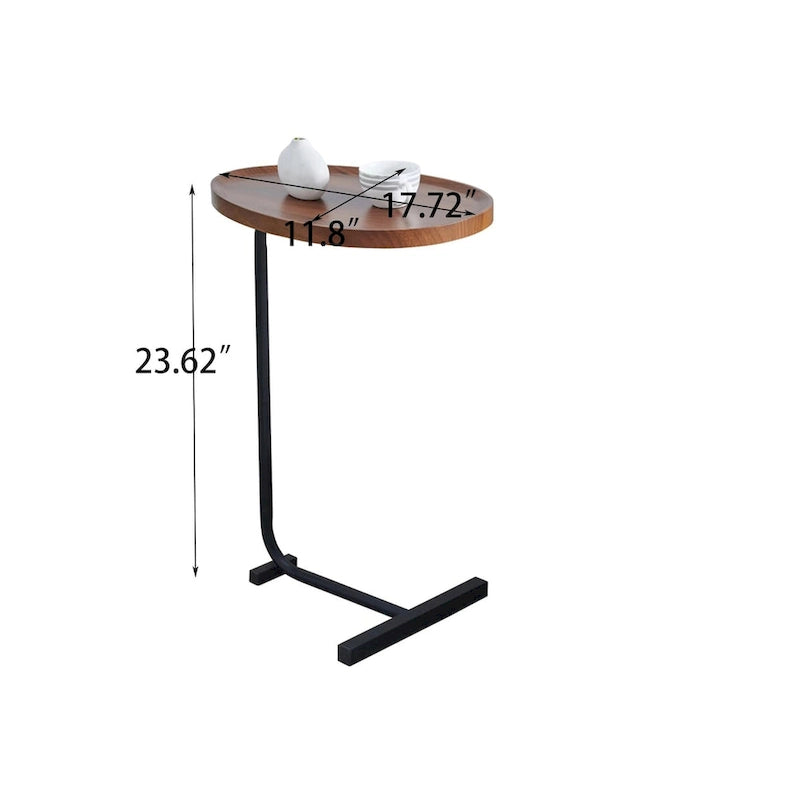 Tavolino laterale a C composto da 2 pezzi, tavolino da caffè, tavolino da divano piccolo