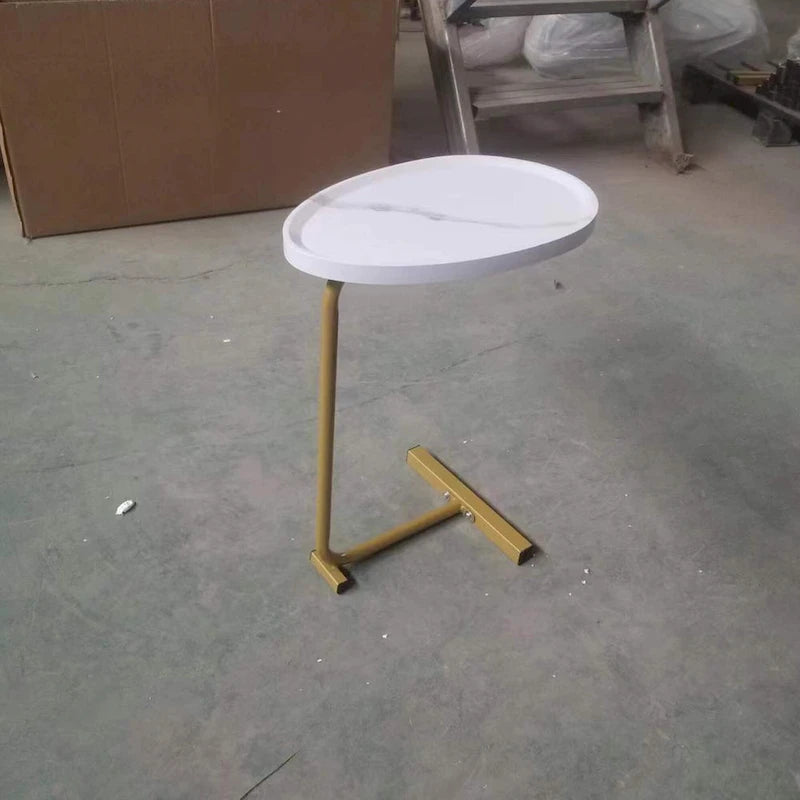 Tavolino laterale a C composto da 2 pezzi, tavolino da caffè, tavolino da divano piccolo