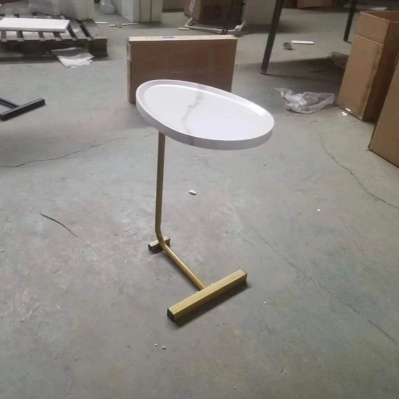Tavolino laterale a C composto da 2 pezzi, tavolino da caffè, tavolino da divano piccolo