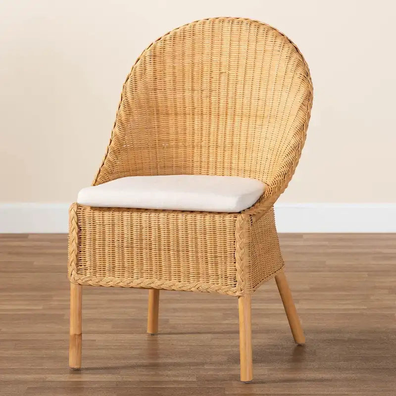 Camelia Bohemian Light Honey Rattan Dining Chair