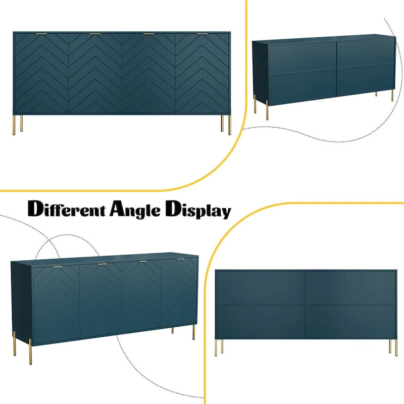 Madia buffet a quattro ante Mid-Century